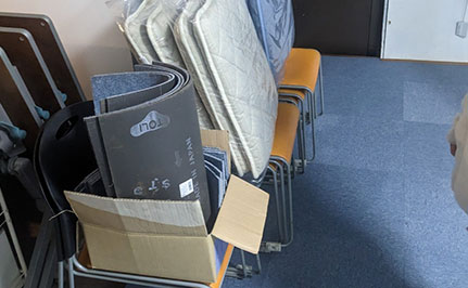 オフィス移転に伴う不用品回収 作業前の写真