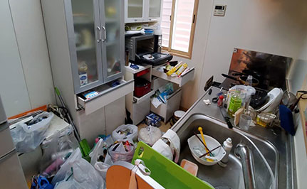 大掃除の不用品回収 作業前の写真