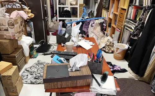 部屋単位での遺品整理写真