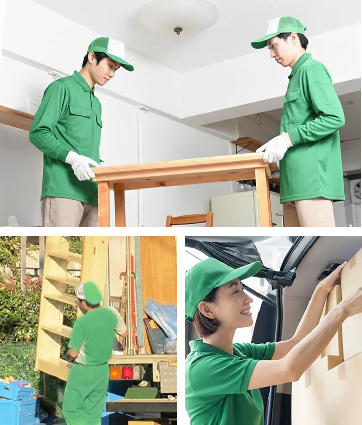 不用品回収の作業風景